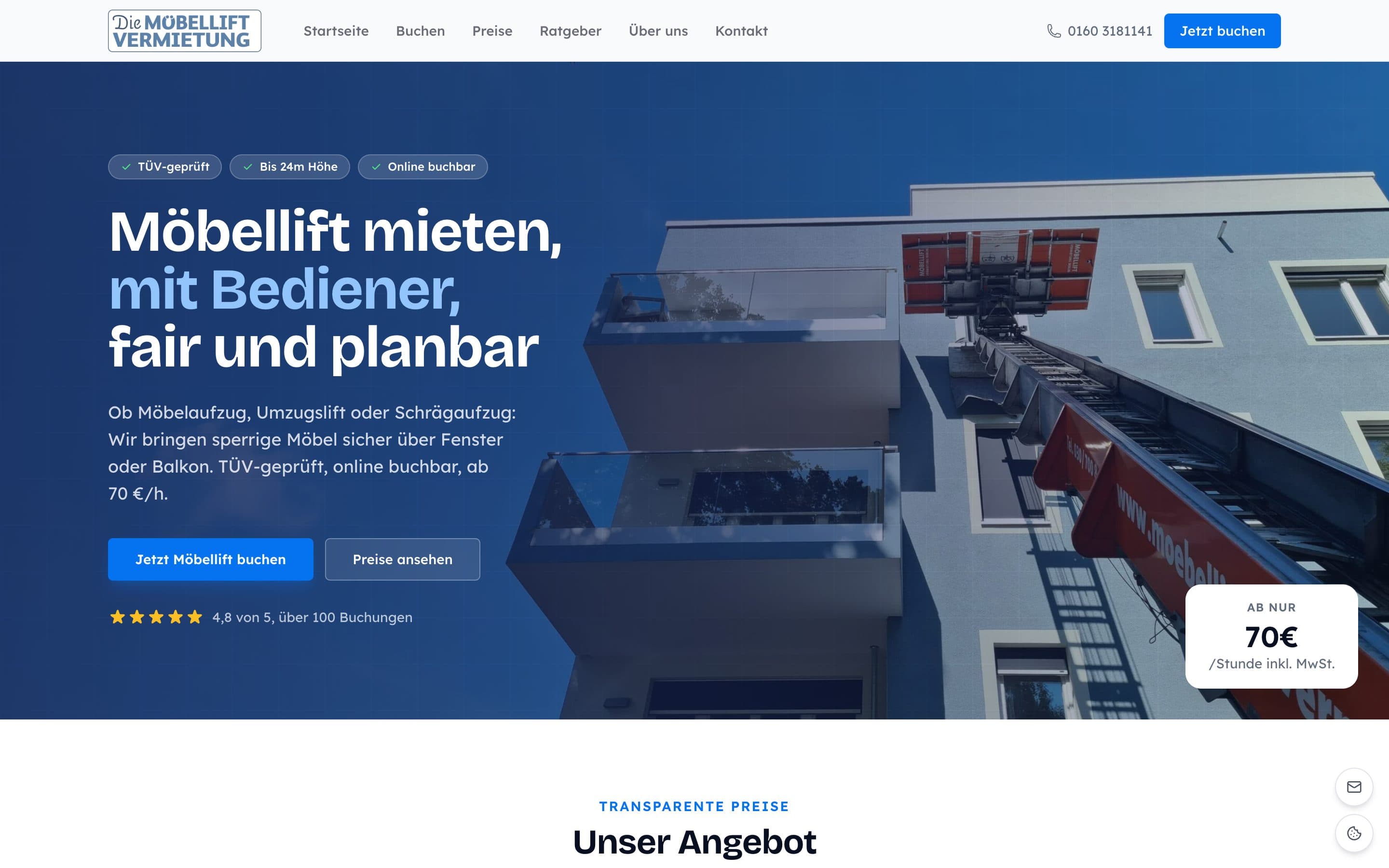 Möbellifte Vermietung